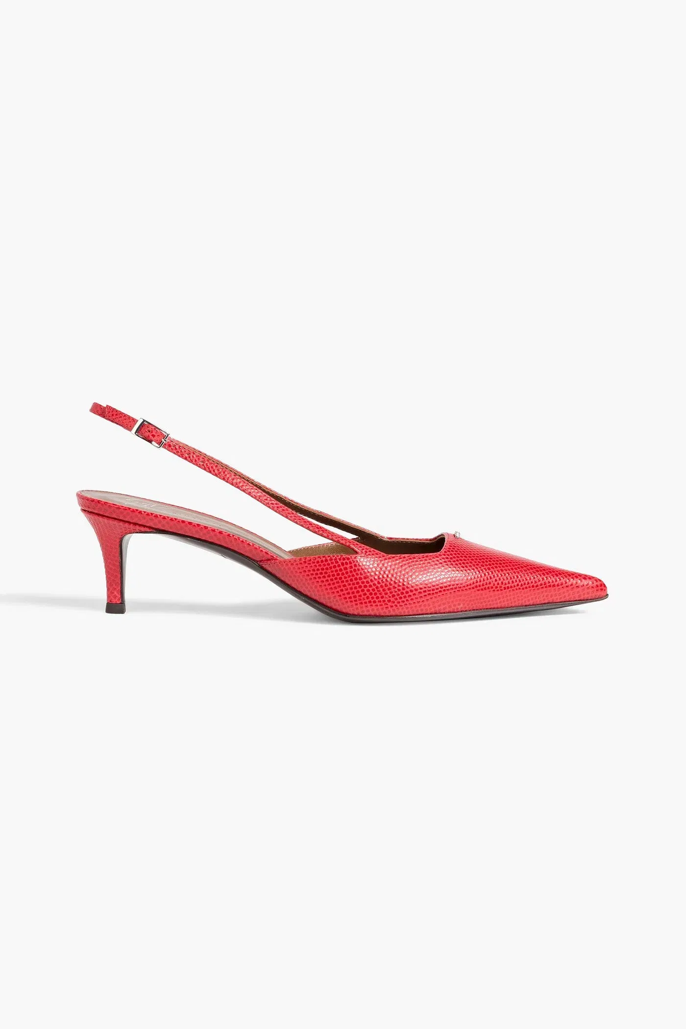 Giuseppe Zanotti Brenda 45 Lizard-Effect Leather Slingback Pumps Red Women's