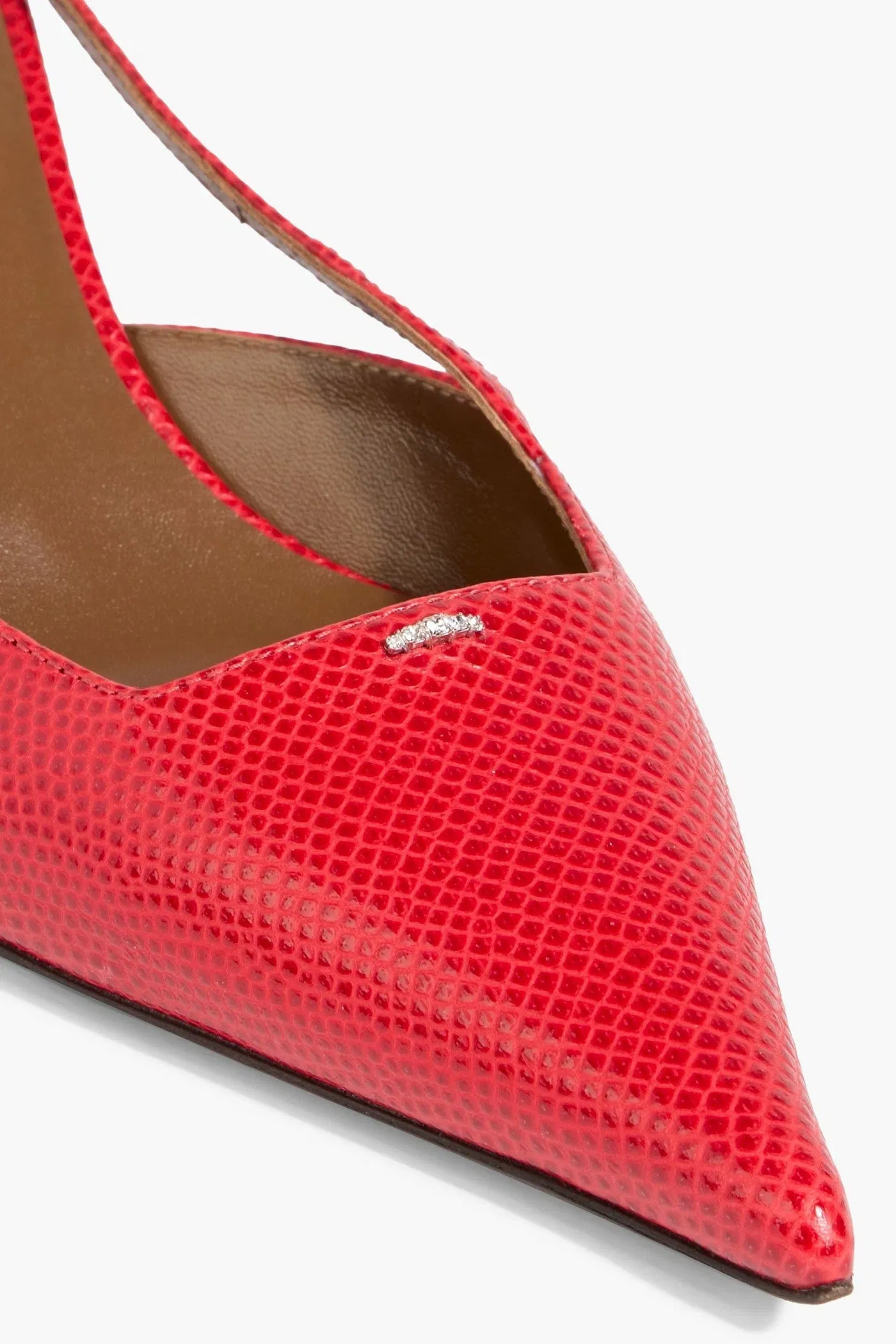 Giuseppe Zanotti Brenda 45 Lizard-Effect Leather Slingback Pumps Red Women's