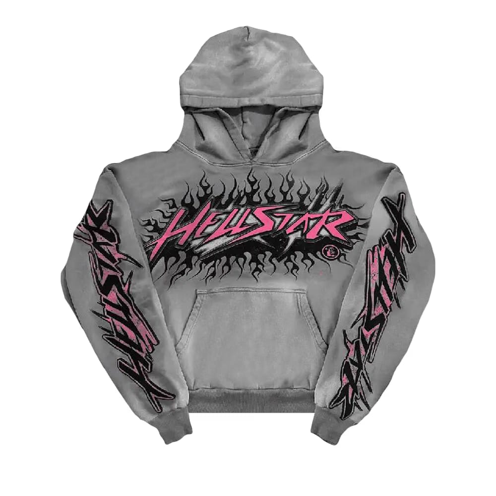 Hellstar Future Flame Hoodie Grey