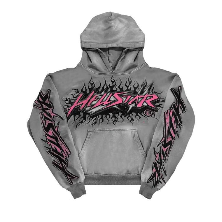 Hellstar Future Flame Hoodie Grey