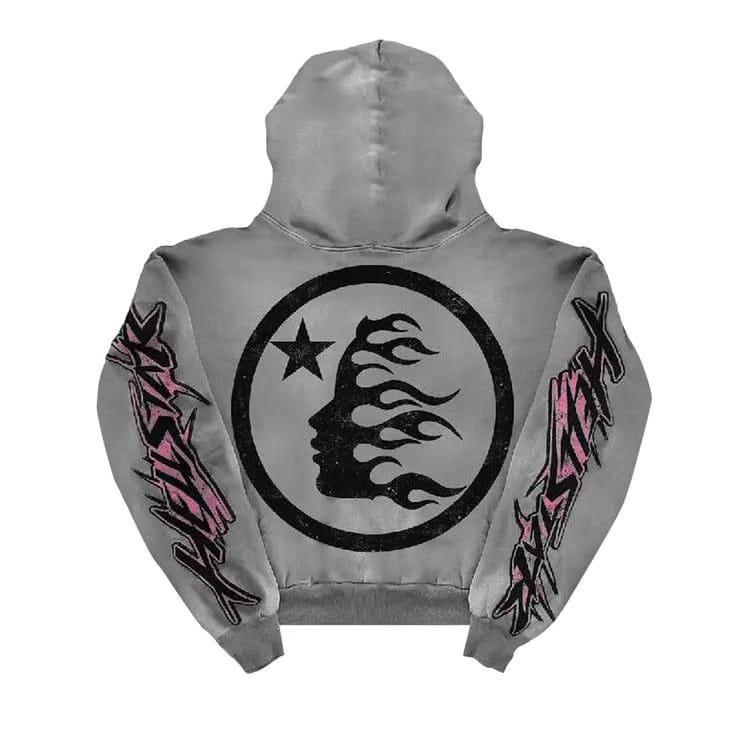 Hellstar Future Flame Hoodie Grey