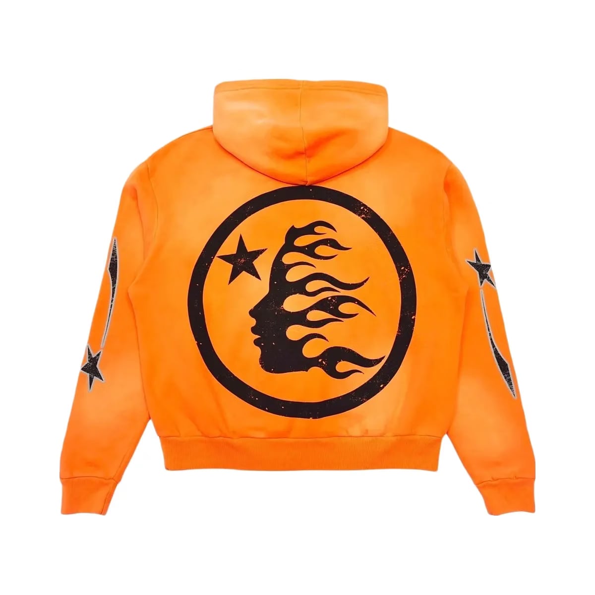 Hellstar Fire Orange Hoodie Orange Dye