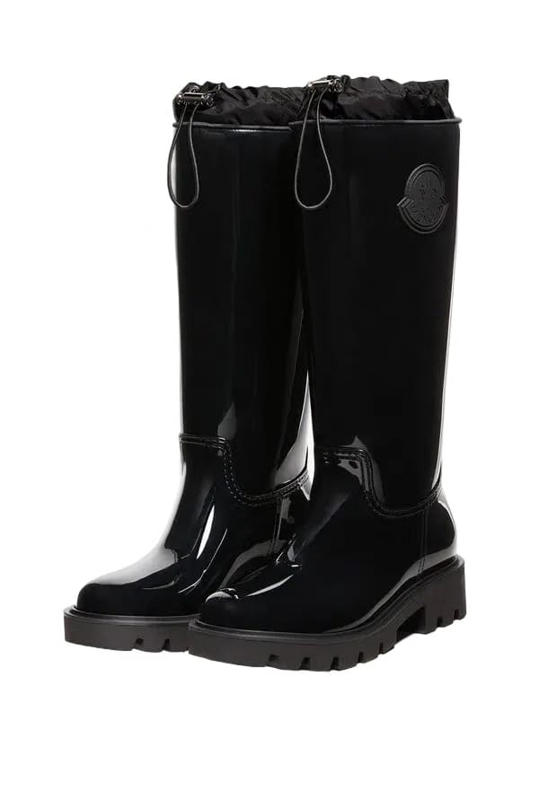 Moncler Kickstream High Rain Boots Black