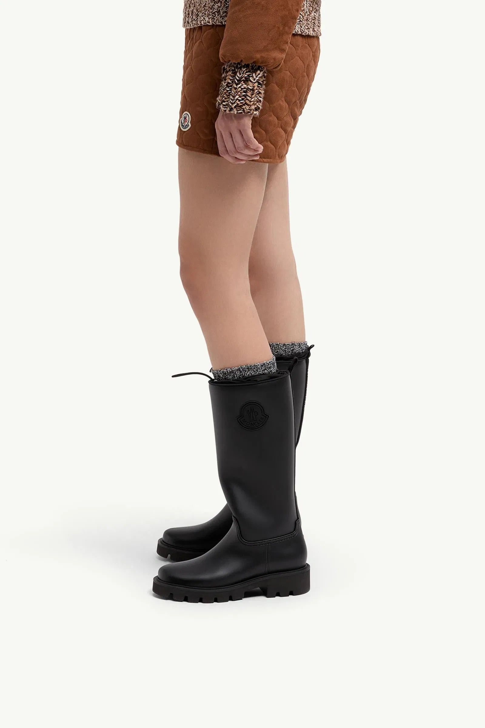 Moncler Kickstream High Rain Boots Black