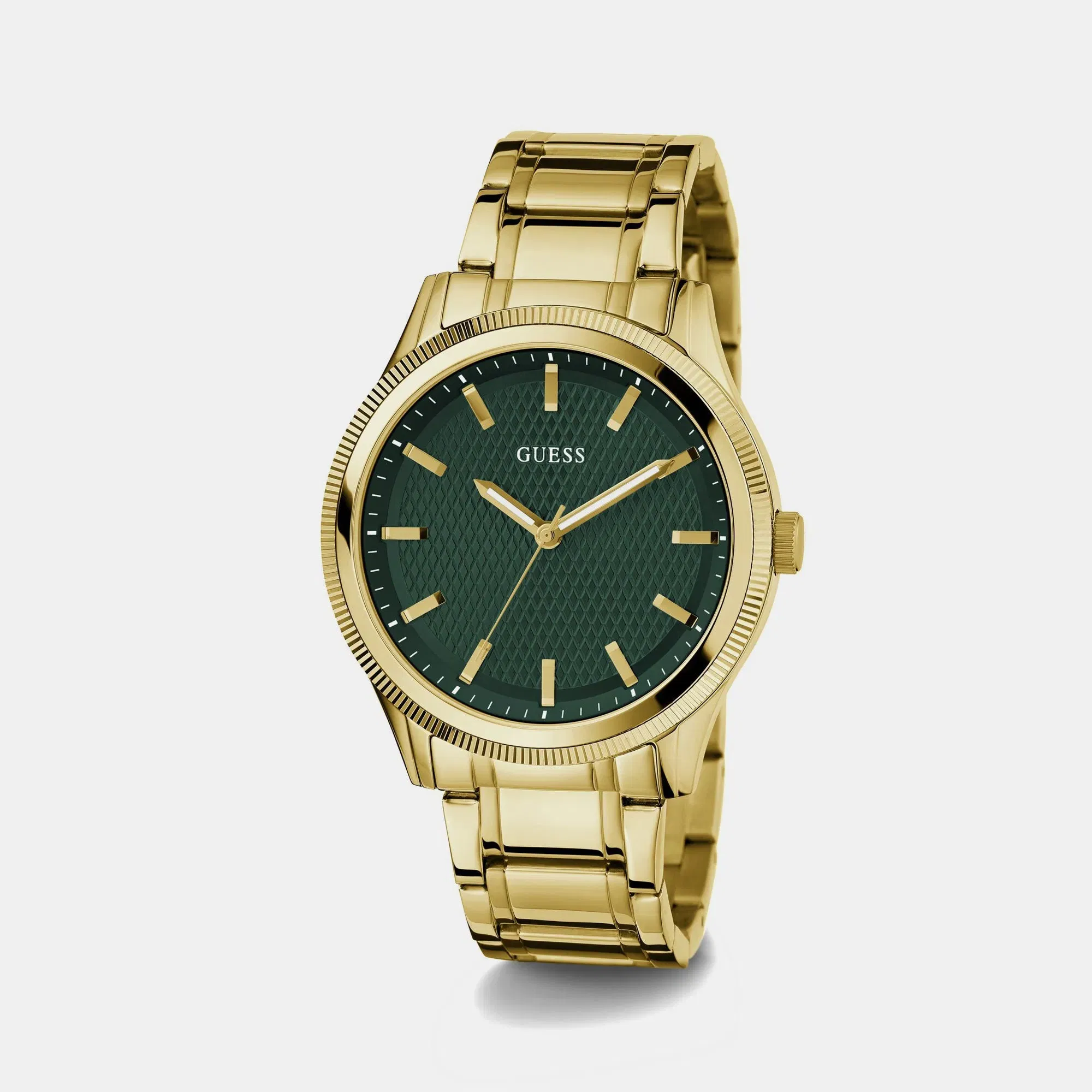 Guess Gd Dex Men Quartz Green Dial Analog Stainless Steel Gw0626G2