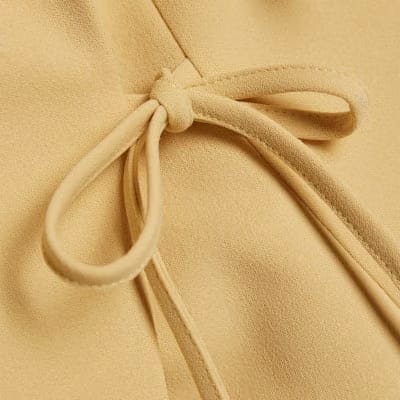 Yellow Asymmetric Bow Tie Front Waistcoat
