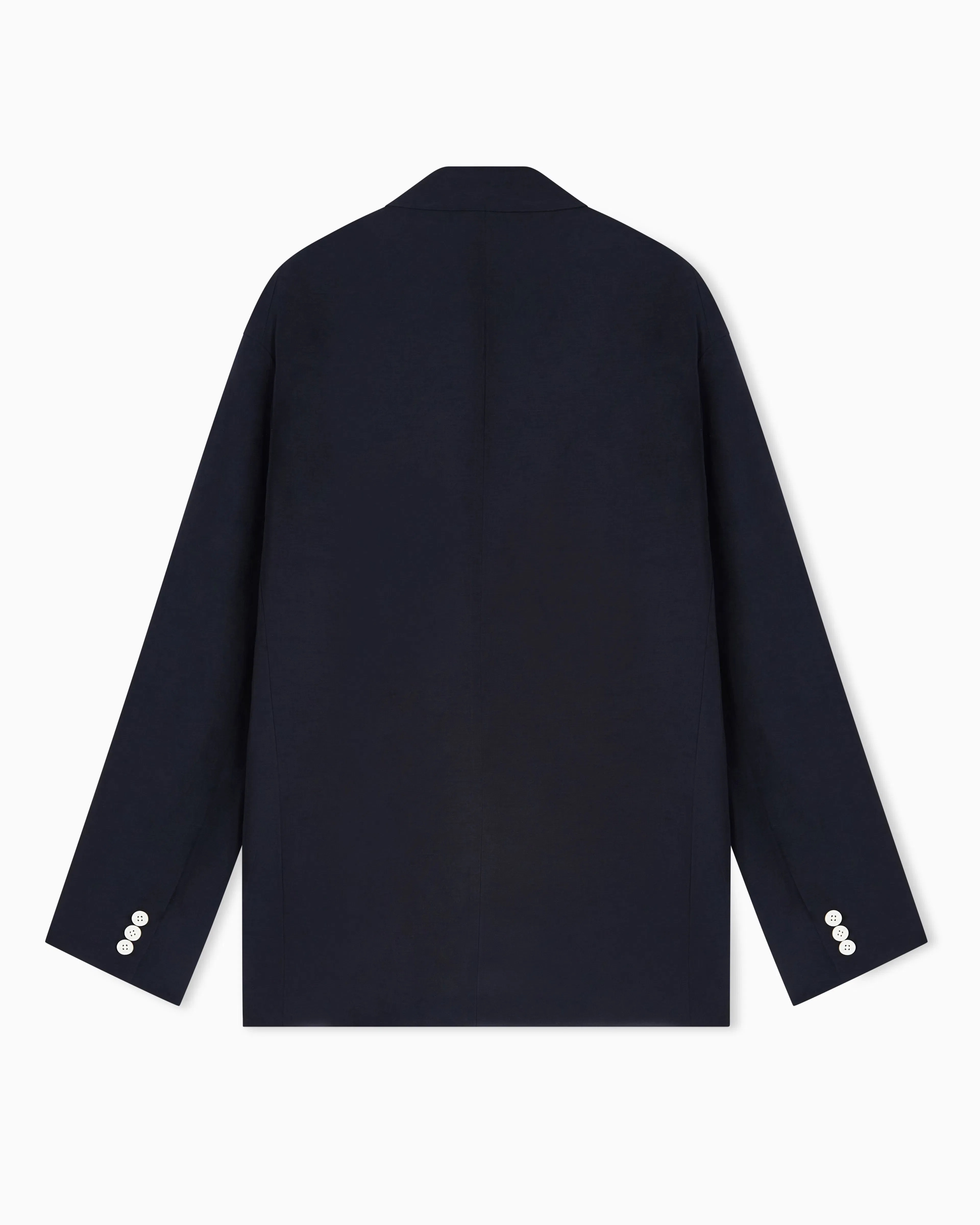 Emporio Armani Linen-blend double-breasted jacket