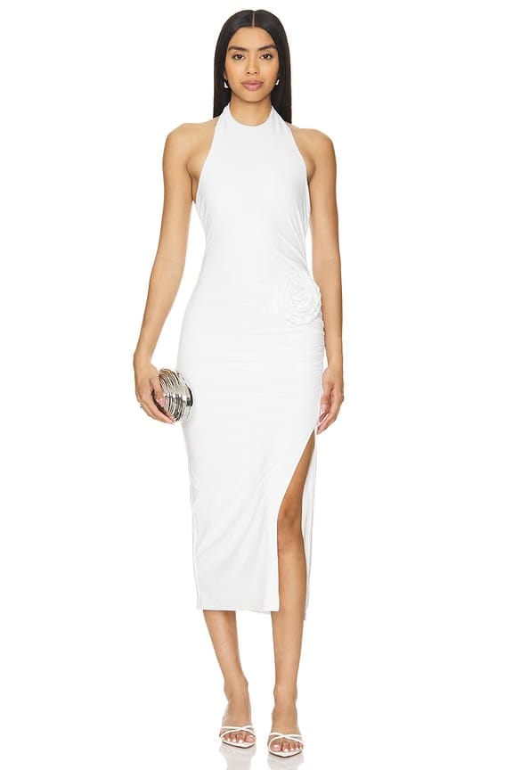 superdown x Bridget Iris Midi Dress in White