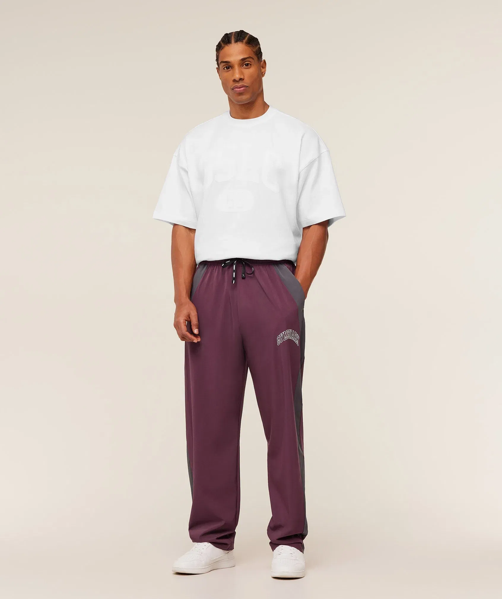 Gymshark Collegiate Tech Pants - GS Impact Burgundy