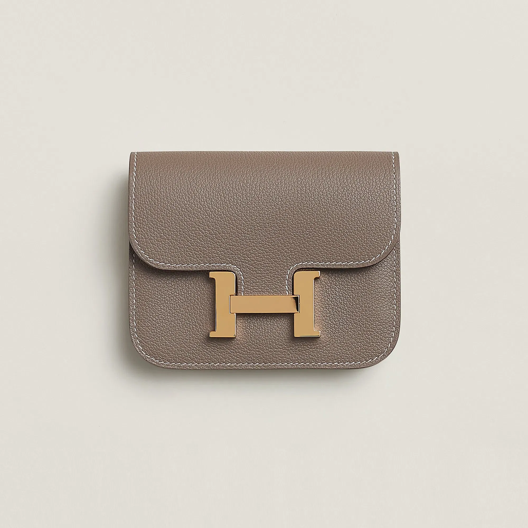 Hermes Constance Slim Bi Wallet Bleu Saphir