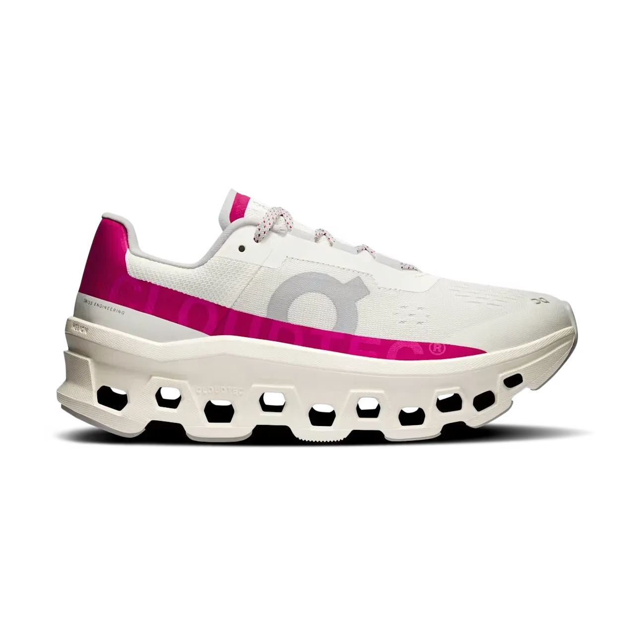 ON Running Cloudmonster Ivory Grenadine WMNS