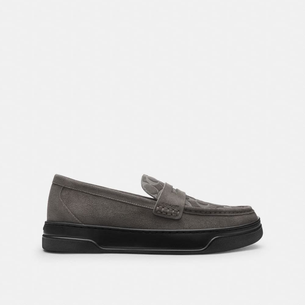Men's Coach Hybrid Loafer With Signature Print Charcoal