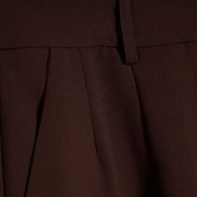 Brown Drapey Barrel Leg Trousers