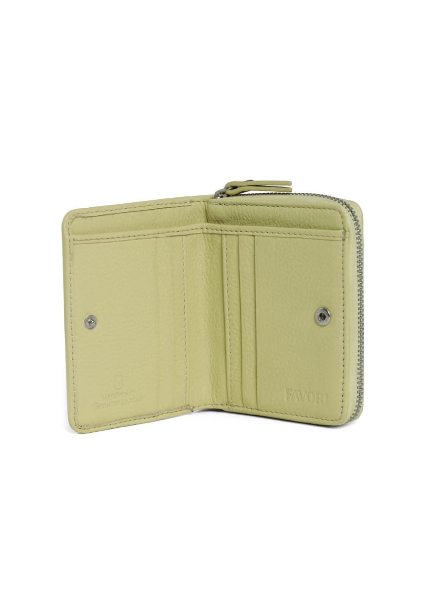 Aero Bi-Fold Wallet, Leather With RFID Blocking | Lemongrass