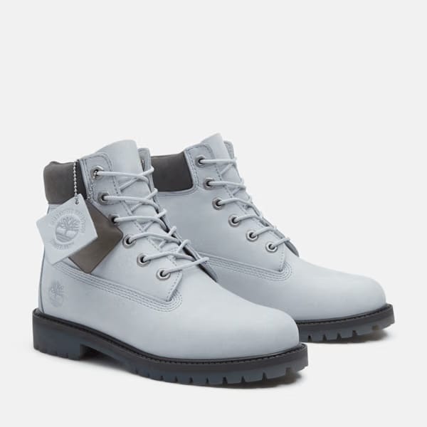 Junior Timberland Alpine Glacier 6-Inch Waterproof Boot Glacier Grey Nubuck