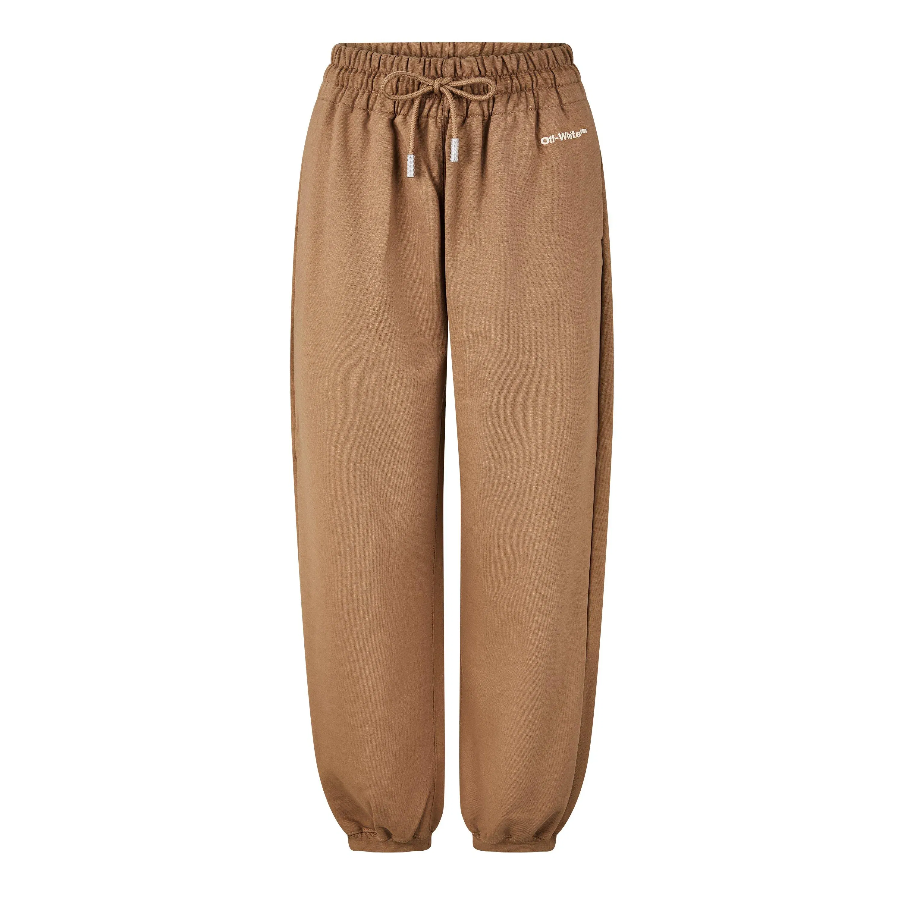 Embroidered Logo Cotton Closed Hem Fleece Joggers