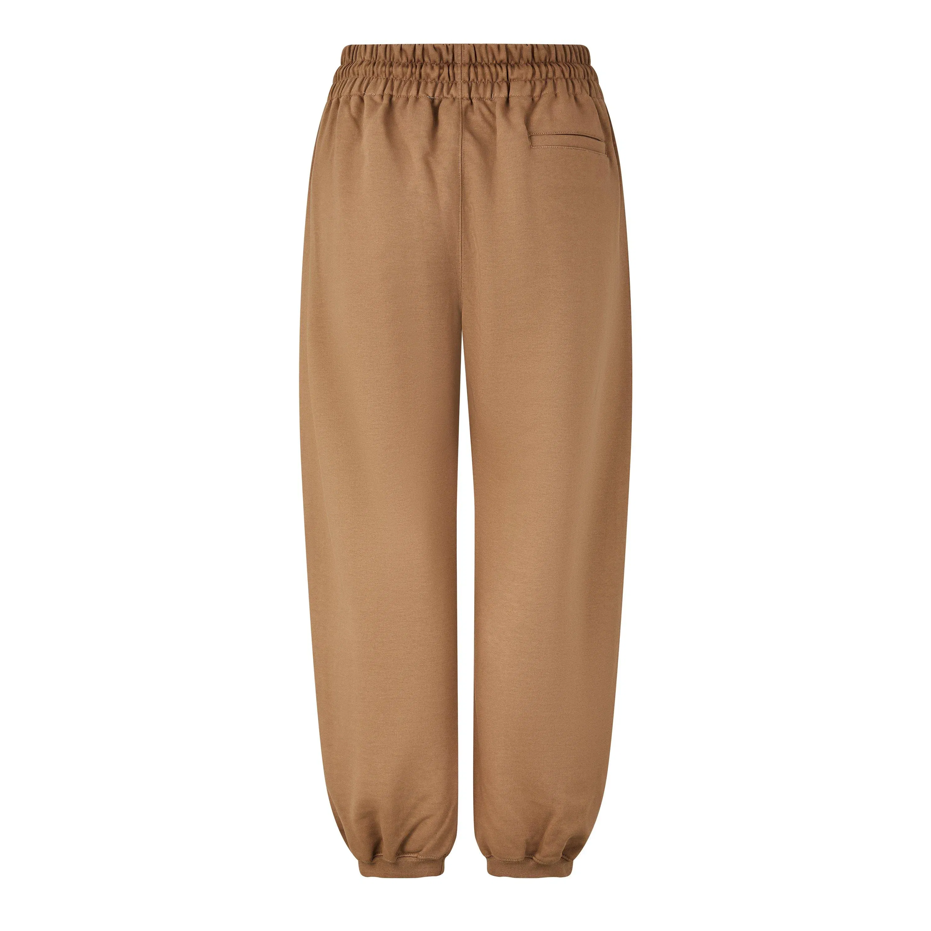 Embroidered Logo Cotton Closed Hem Fleece Joggers