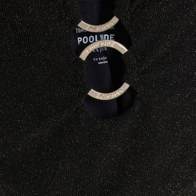 Black Metallic Ring Swimsuit