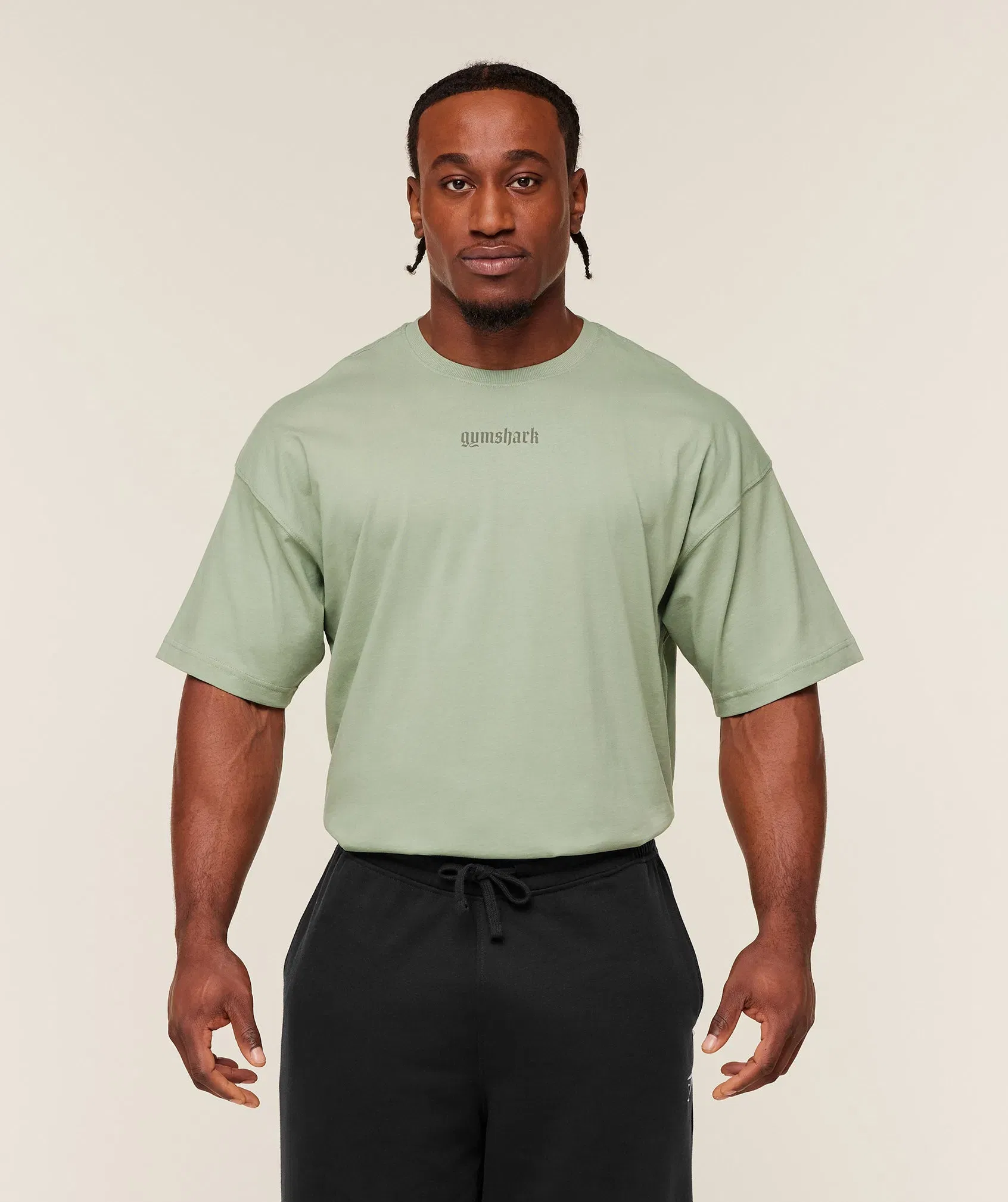 Gymshark Olde English T-Shirt - GS Haze Green