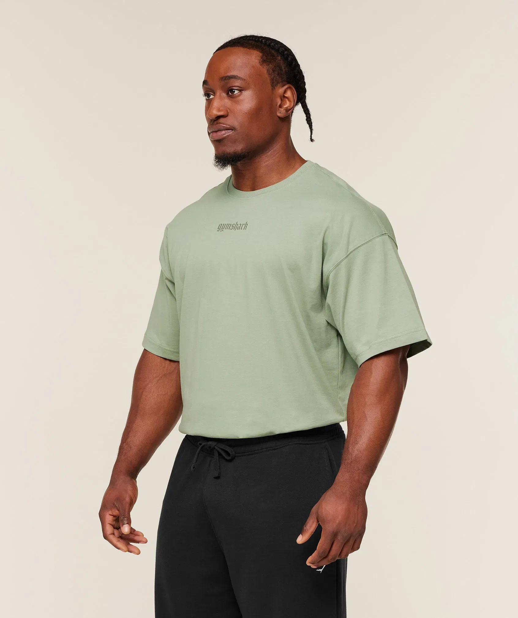 Gymshark Olde English T-Shirt - GS Haze Green