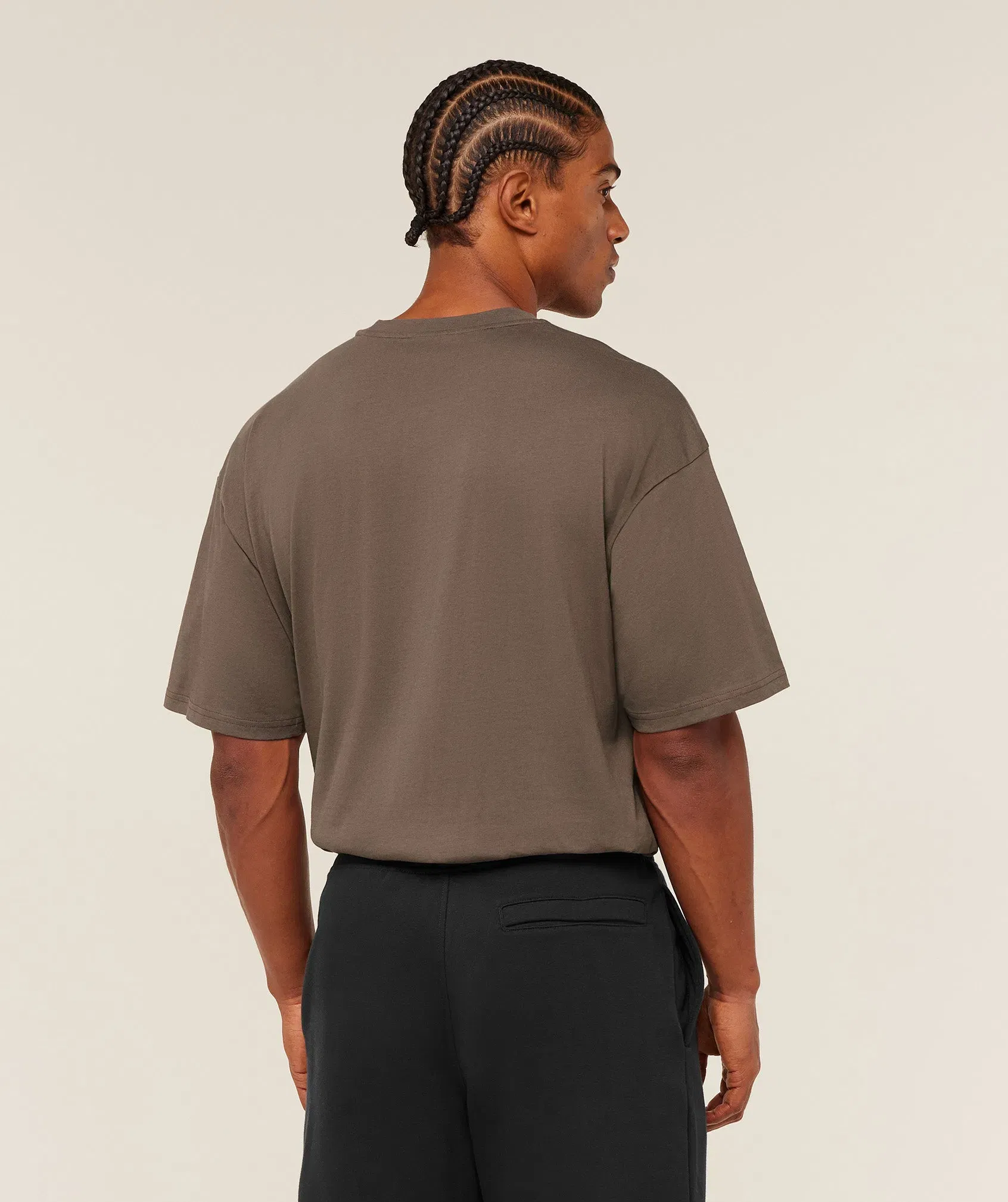 Gymshark Crest Oversized T-Shirt - Soft Brown