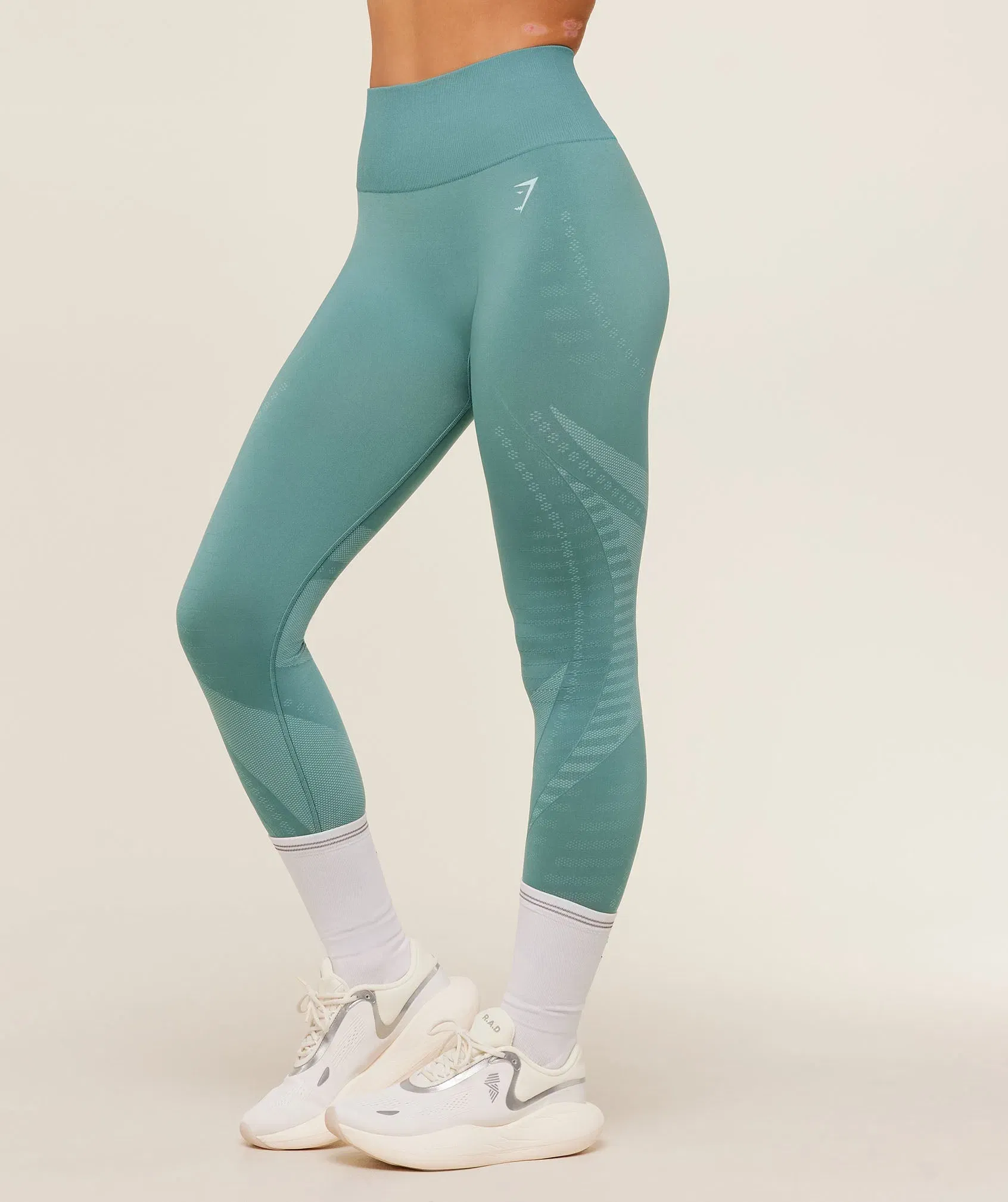 Gymshark Running Seamless Leggings - Storm Blue/Lifestyle Blue