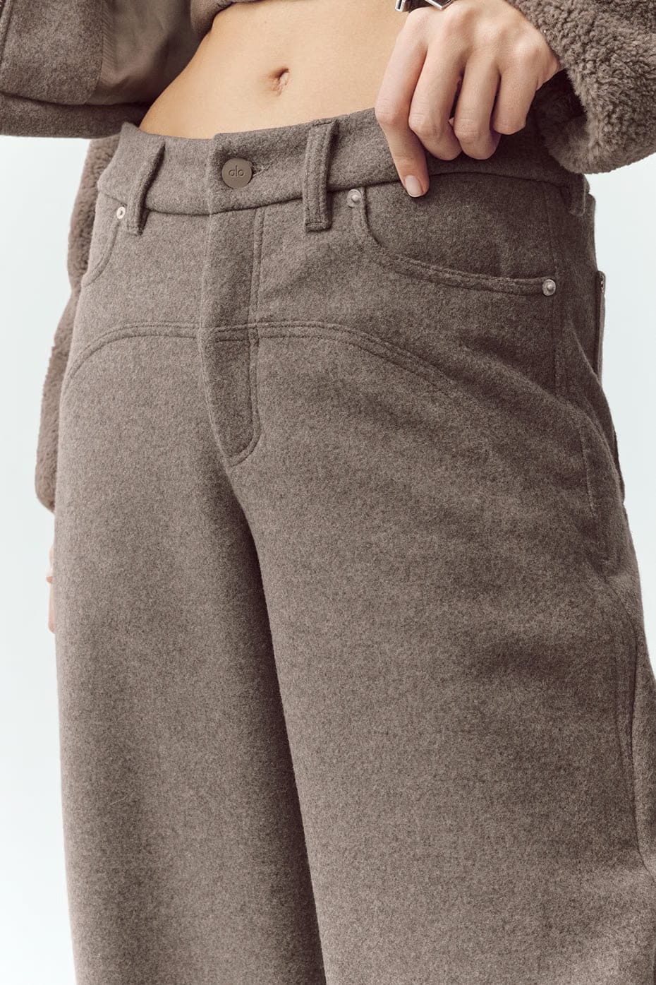 Wool Blend Nightcap Wide Leg Pant