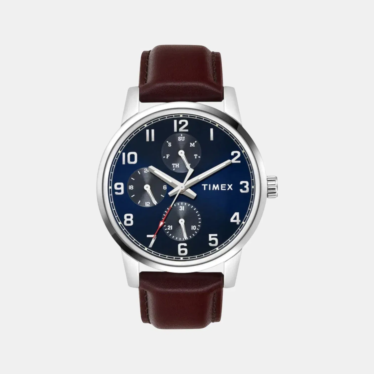 Timex Trendline Men Quartz Dial Multi-Function Leather Watch Tweg18906