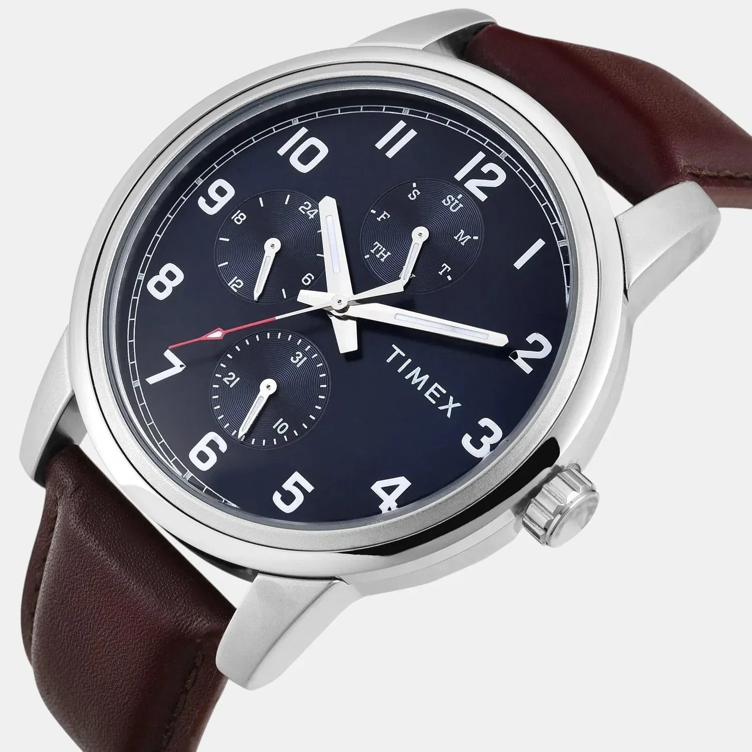 Timex Trendline Men Quartz Dial Multi-Function Leather Watch Tweg18906