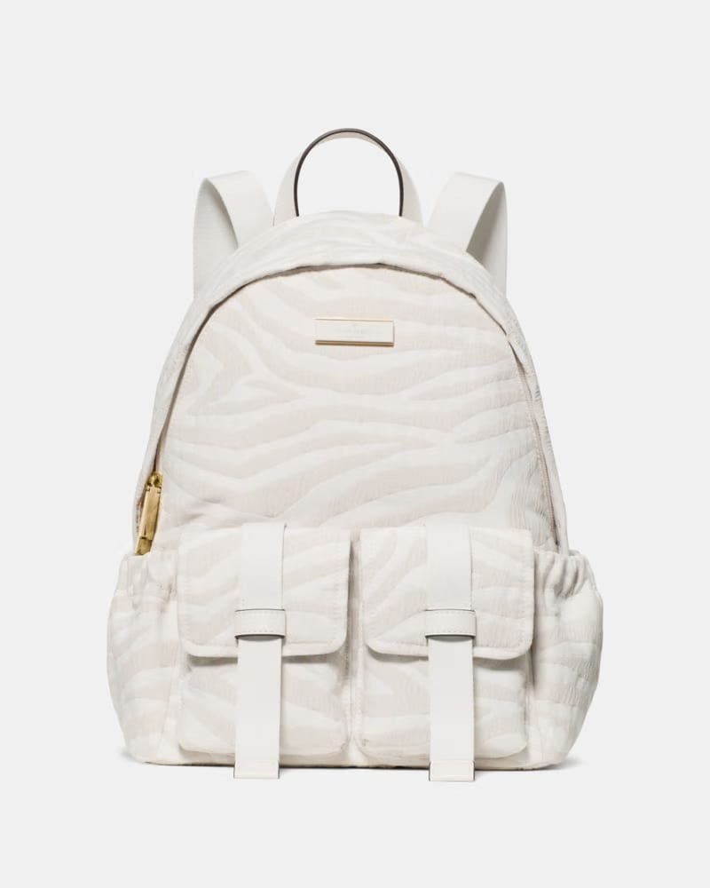 KateSpade Carter Zebra Cargo Backpack Natural Multi