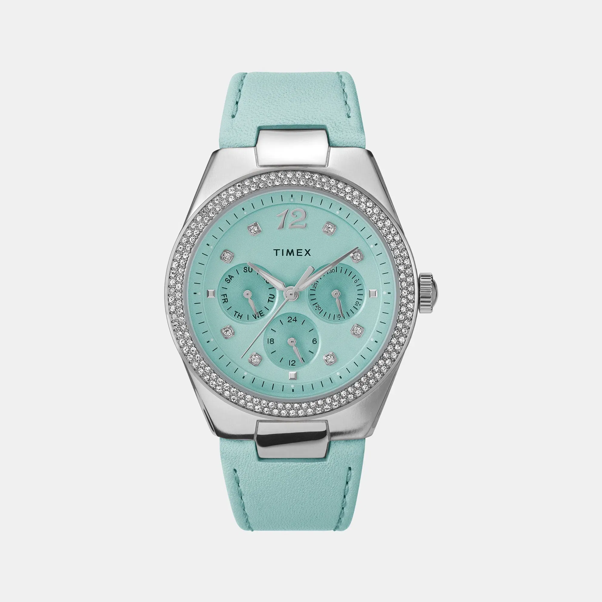 Timex Trend Women Quartz Blue Dial Analog Brass Watch Tw2V80400Uj