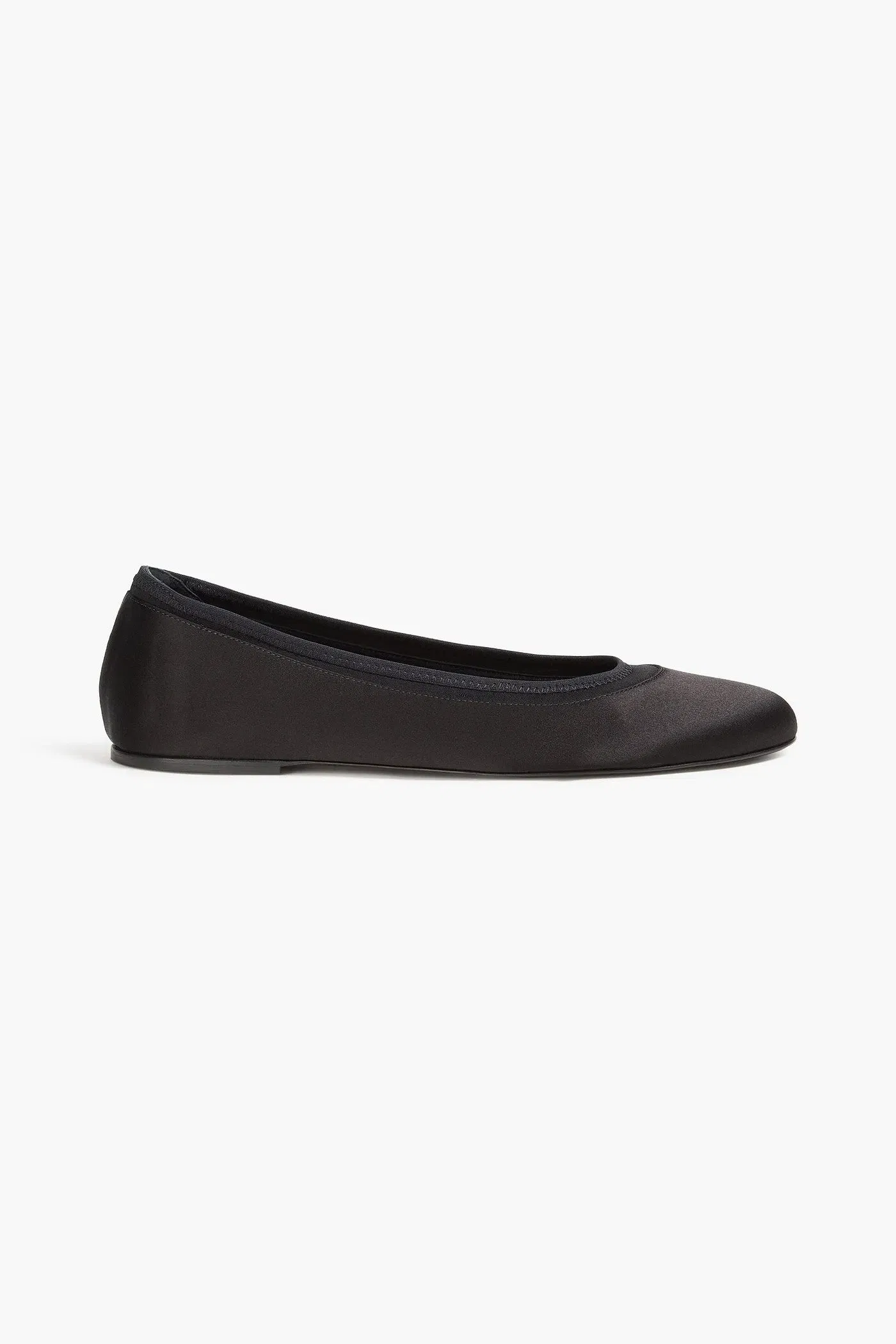 Loulou Studio Frano Satin Ballet Flats Black Women's