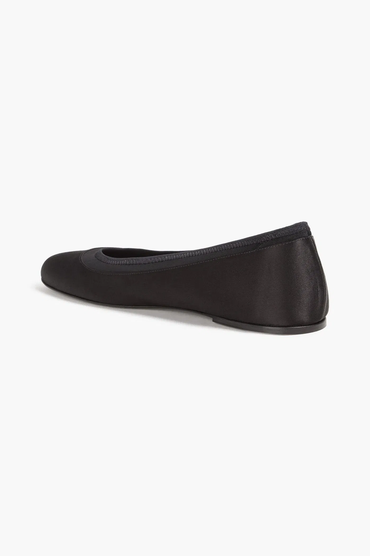 Loulou Studio Frano Satin Ballet Flats Black Women's
