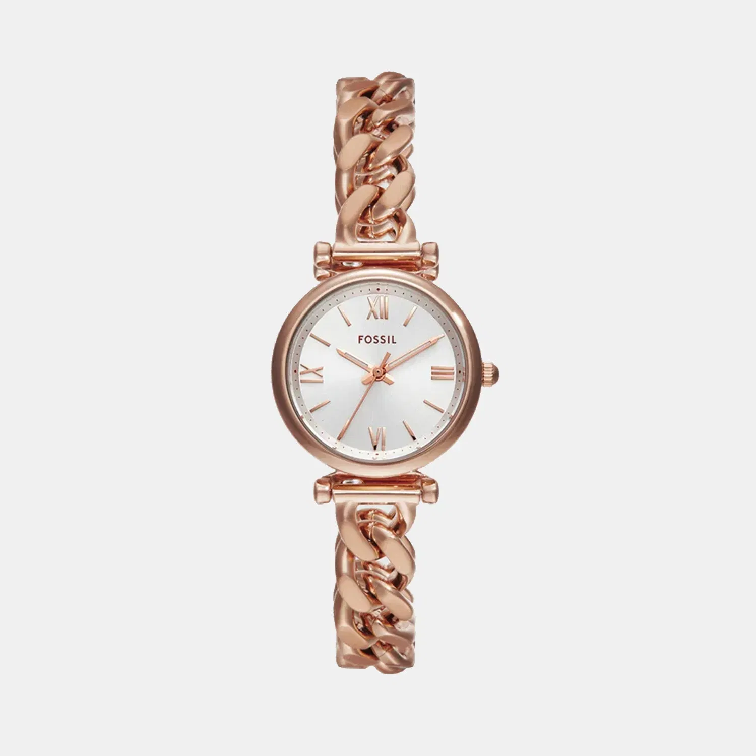 Fossil Carlie Women Quartz Silver Dial Analog Stainless Steel Watch Es5330