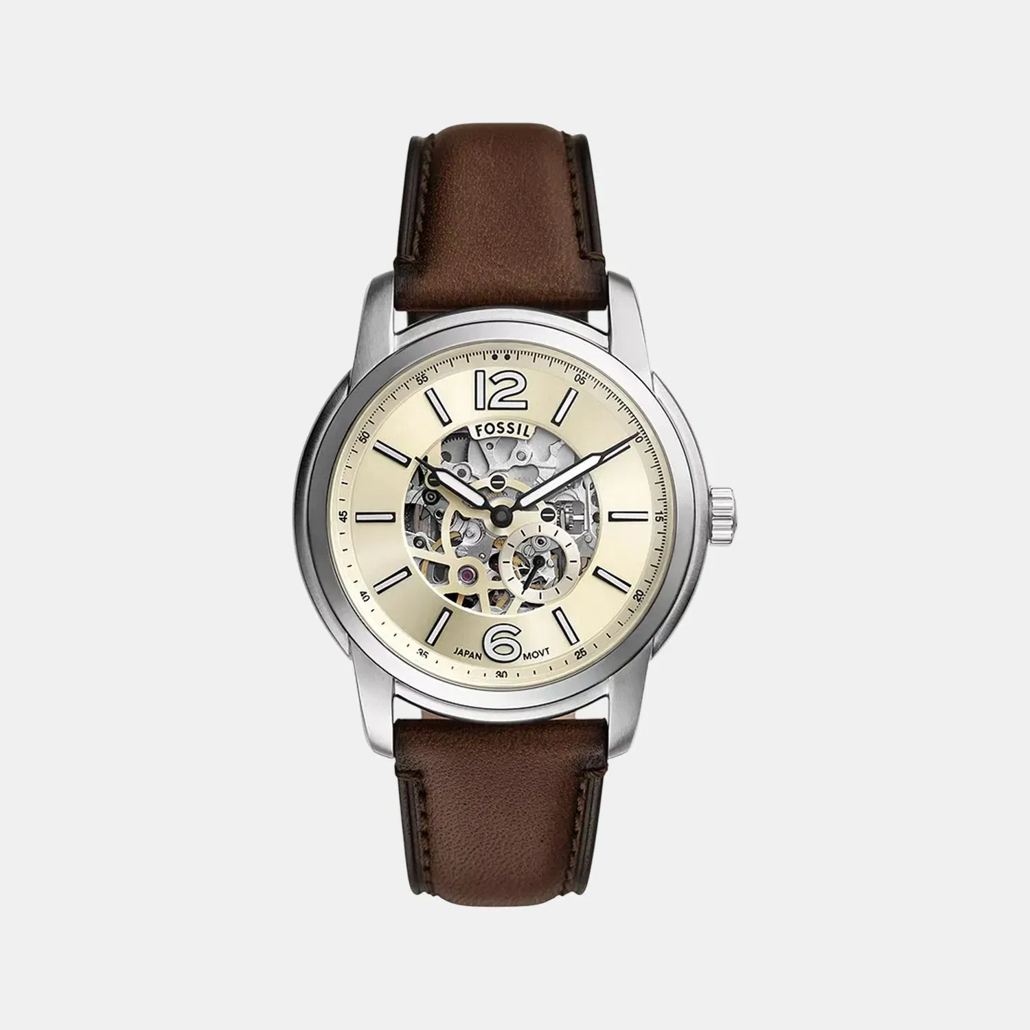 Fossil Fossil Heritage Men Automatic Cream Dial Analog Leather Watch Me3264