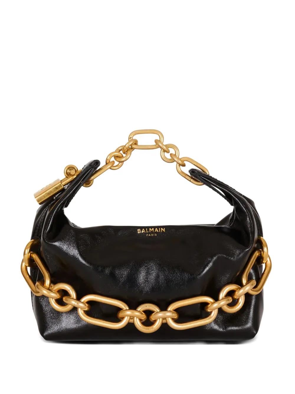 mini Sync chain-embellished leather tote bag