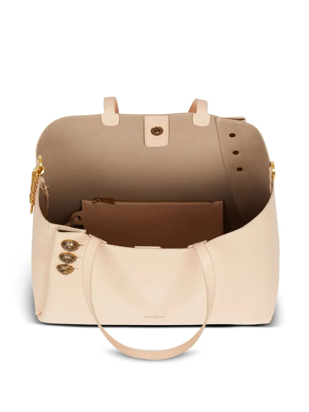 Embleme leather tote bag