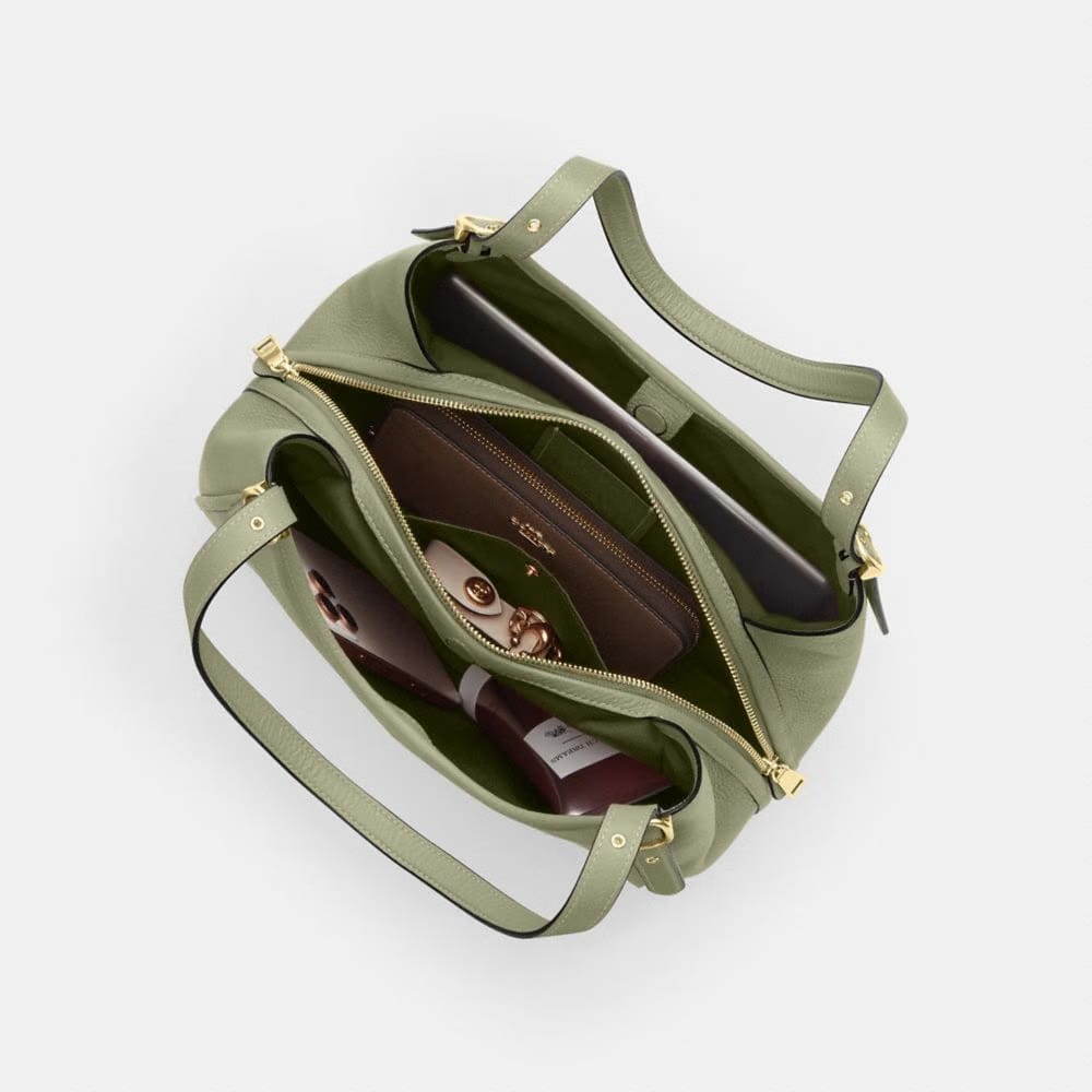 Coach Erin Shoulder Bag Gold Pistachio