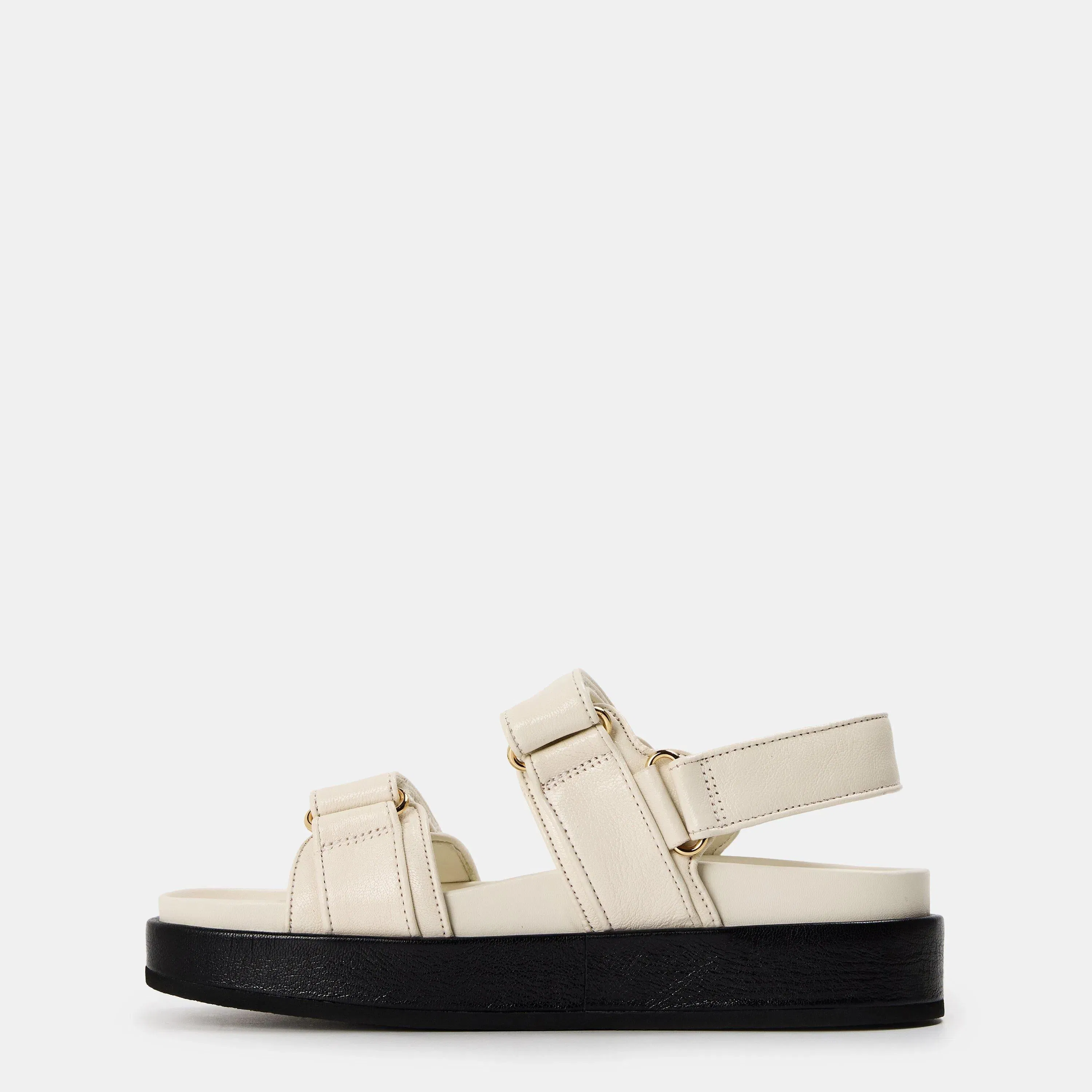 Kira Leather Flat Sandals