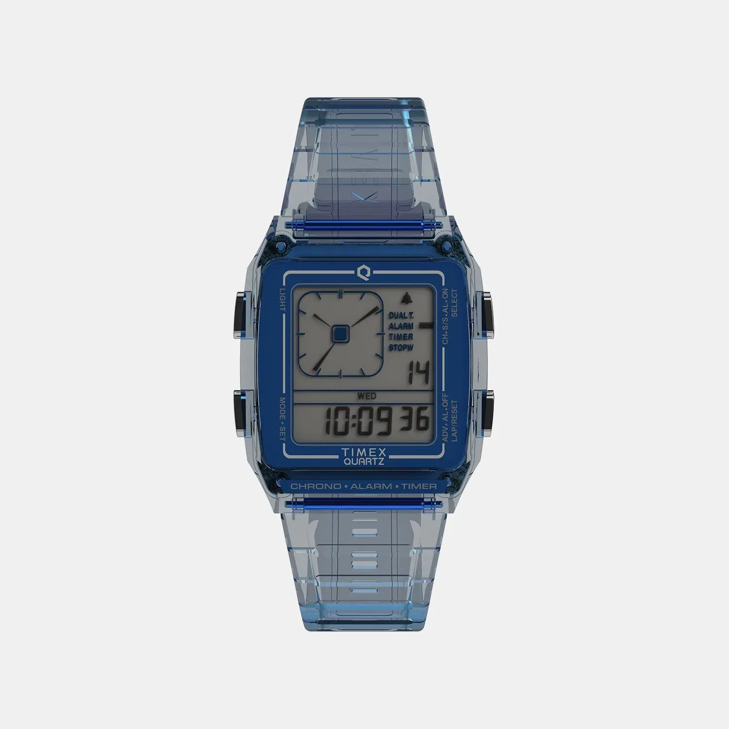 Timex Unisex Quartz Grey Dial Digital Resin Watch Tw2W45100Uj