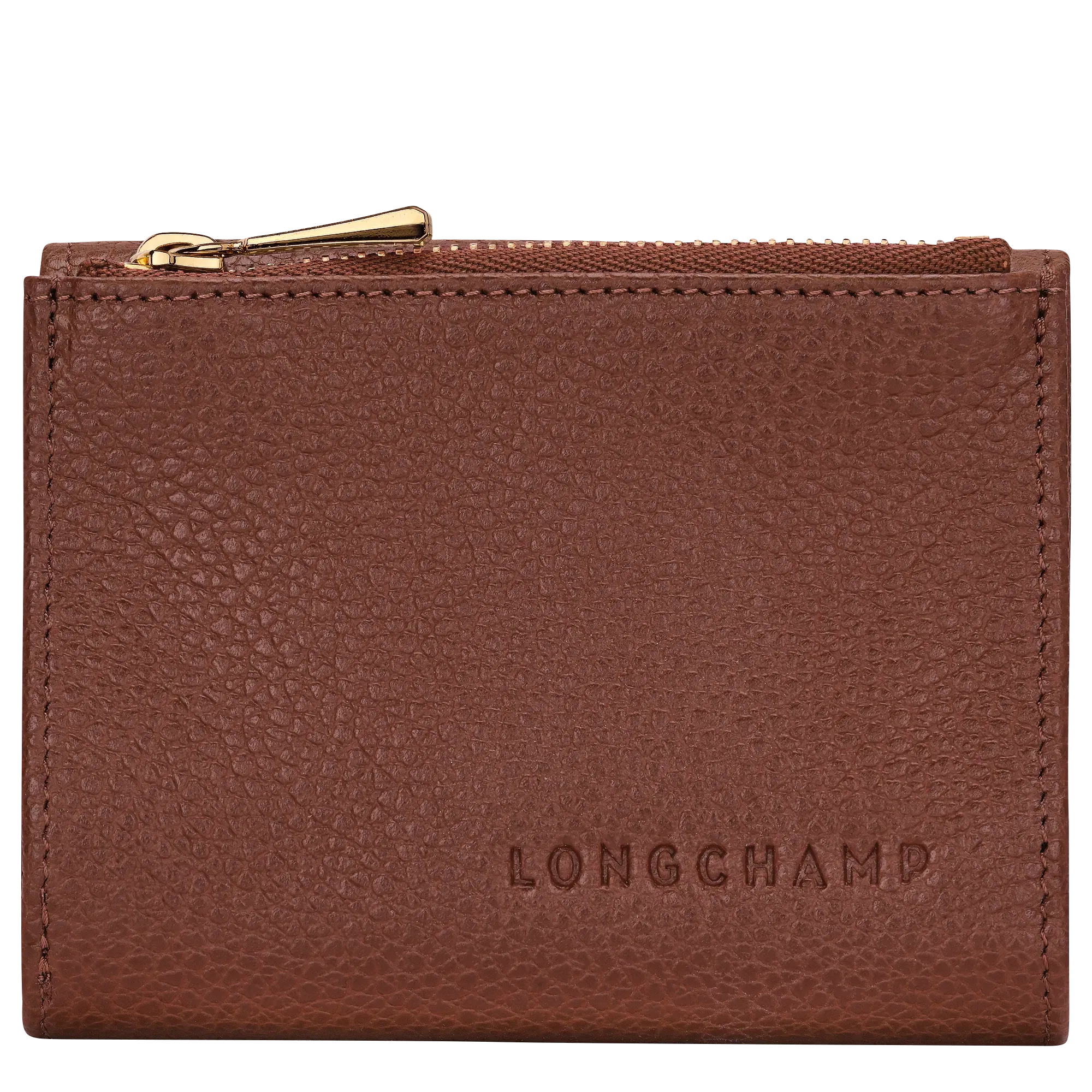 Longchamp Le Foulonné Compact wallet Coffee