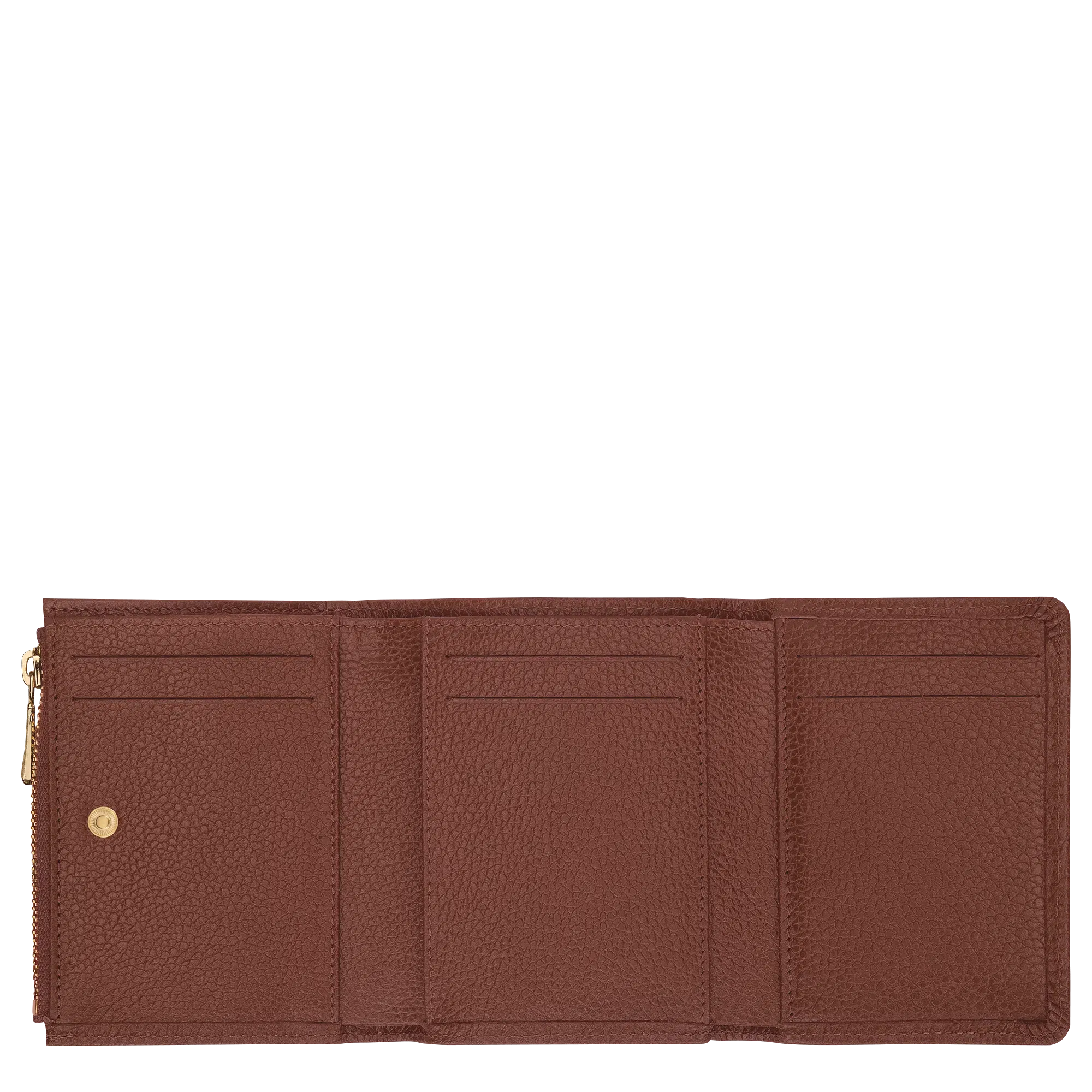 Longchamp Le Foulonné Compact wallet Coffee