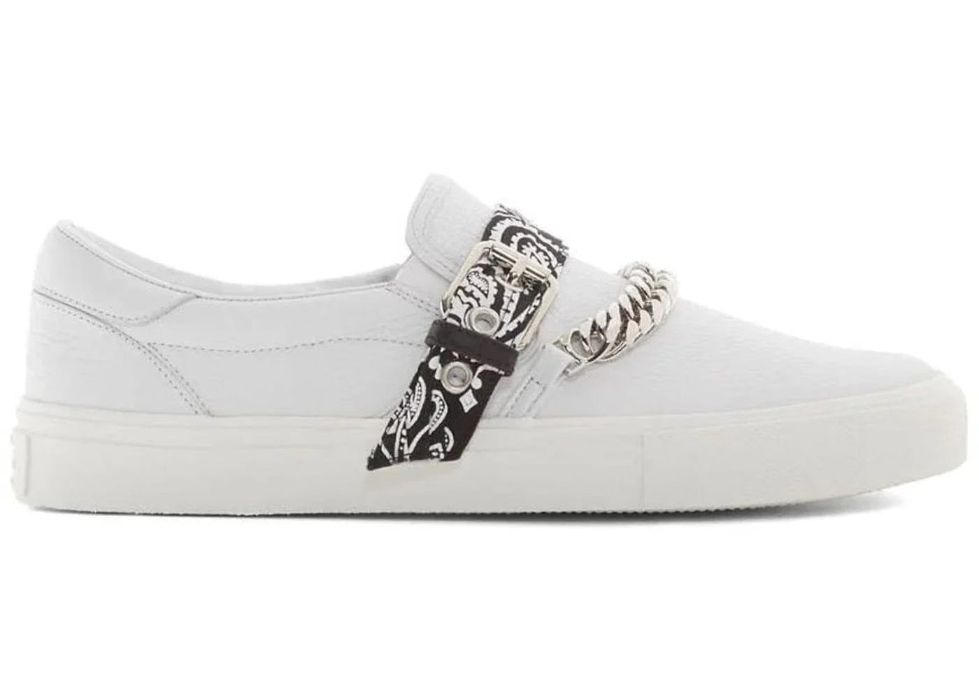Amiri Bandana Chain Slip On White