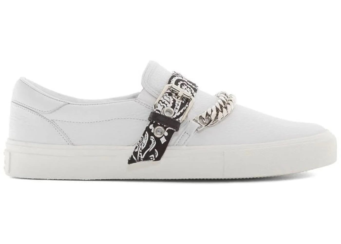 Amiri Bandana Chain Slip On White