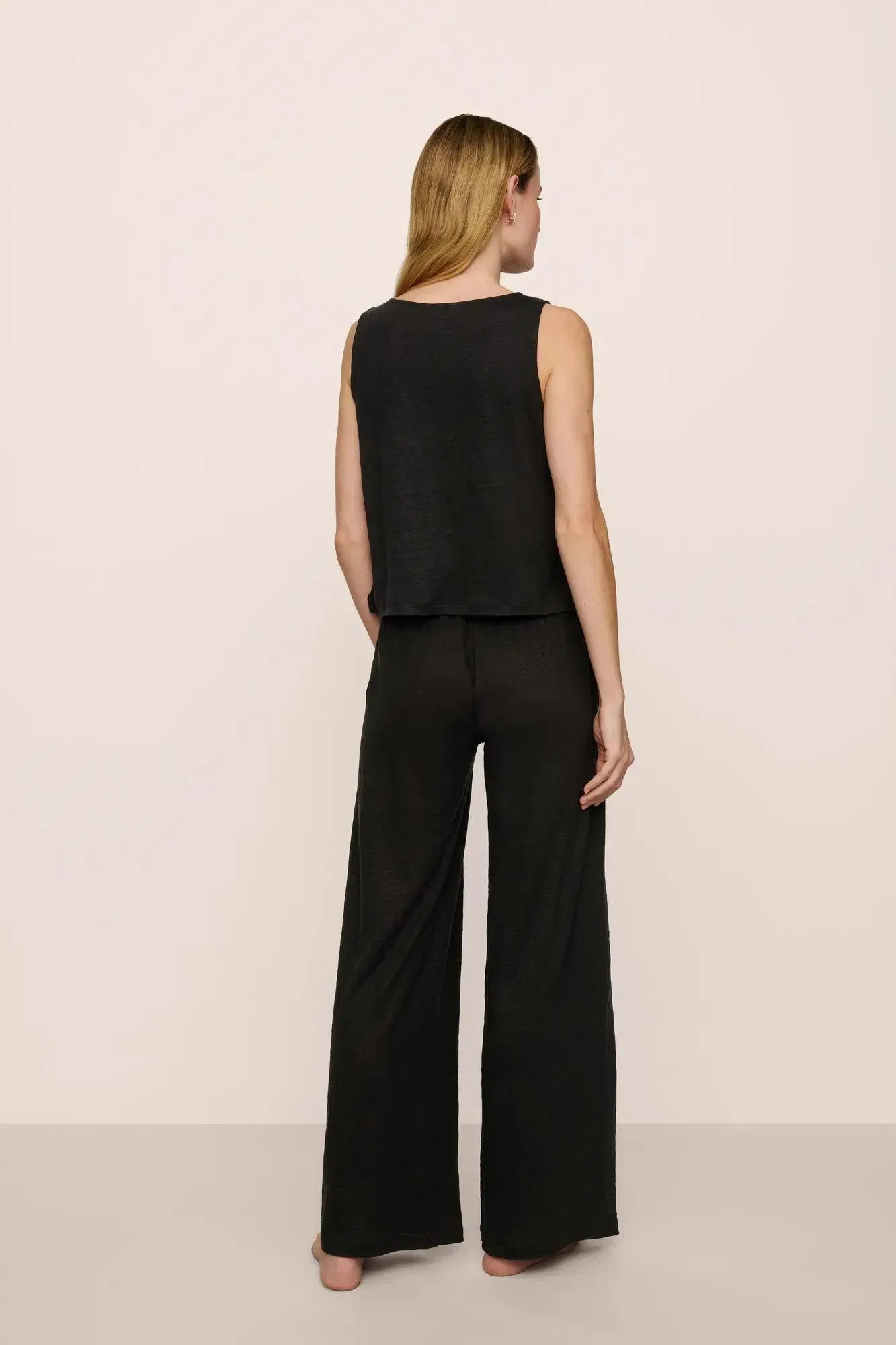 Organic Linen Knit High Waisted Pant