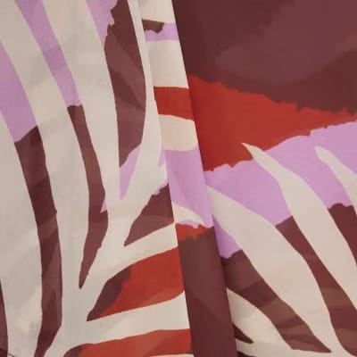 Brown Leaf Print Mini Sarong