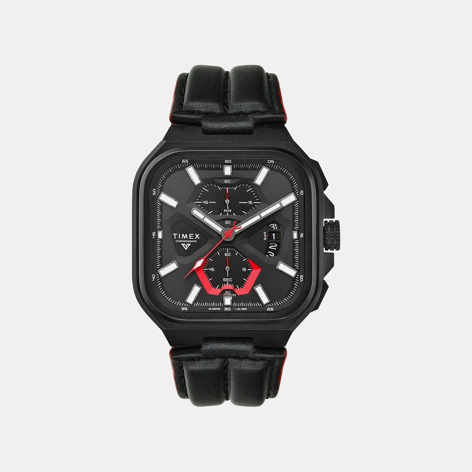 Timex Vector Men Quartz Dial Chronograph Leather Watch Tweg30900