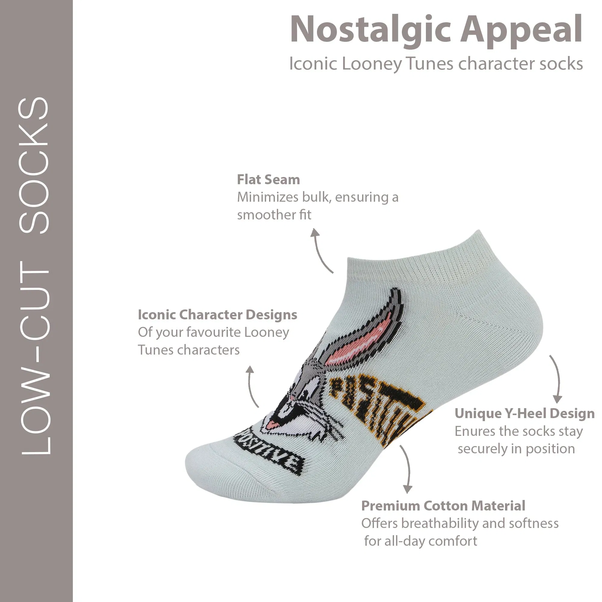 Women’s Looney Tunes Cartoon Lowcut Socks
