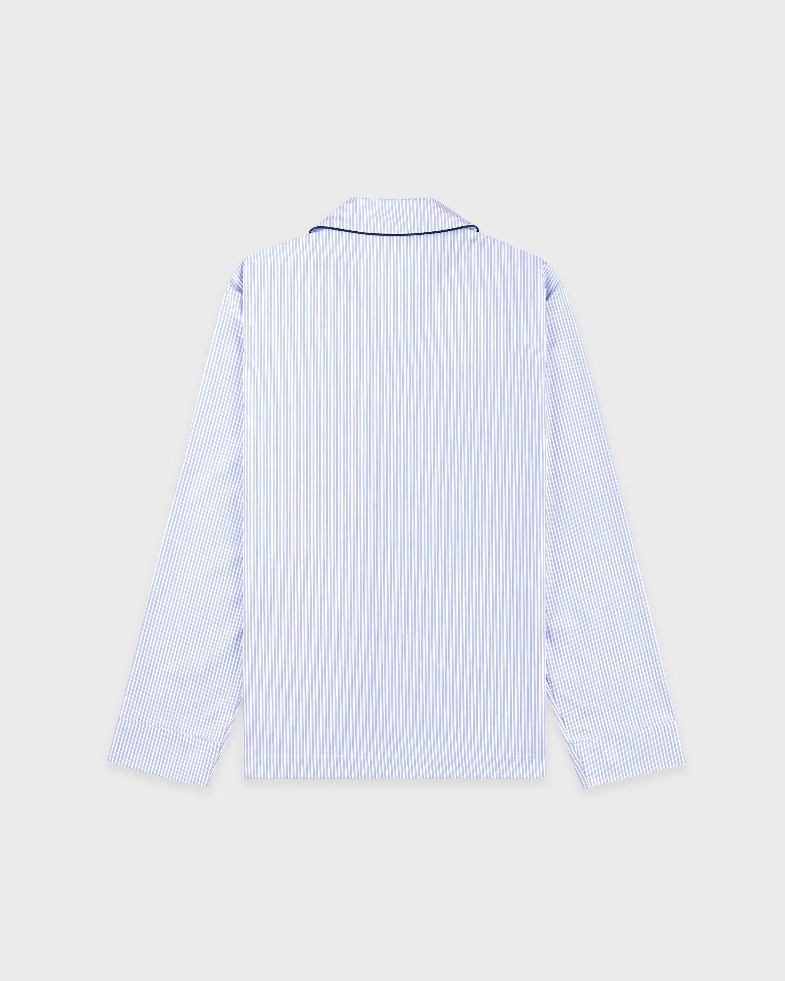 NY Crest Pyjama Shirt - Blue Stripe