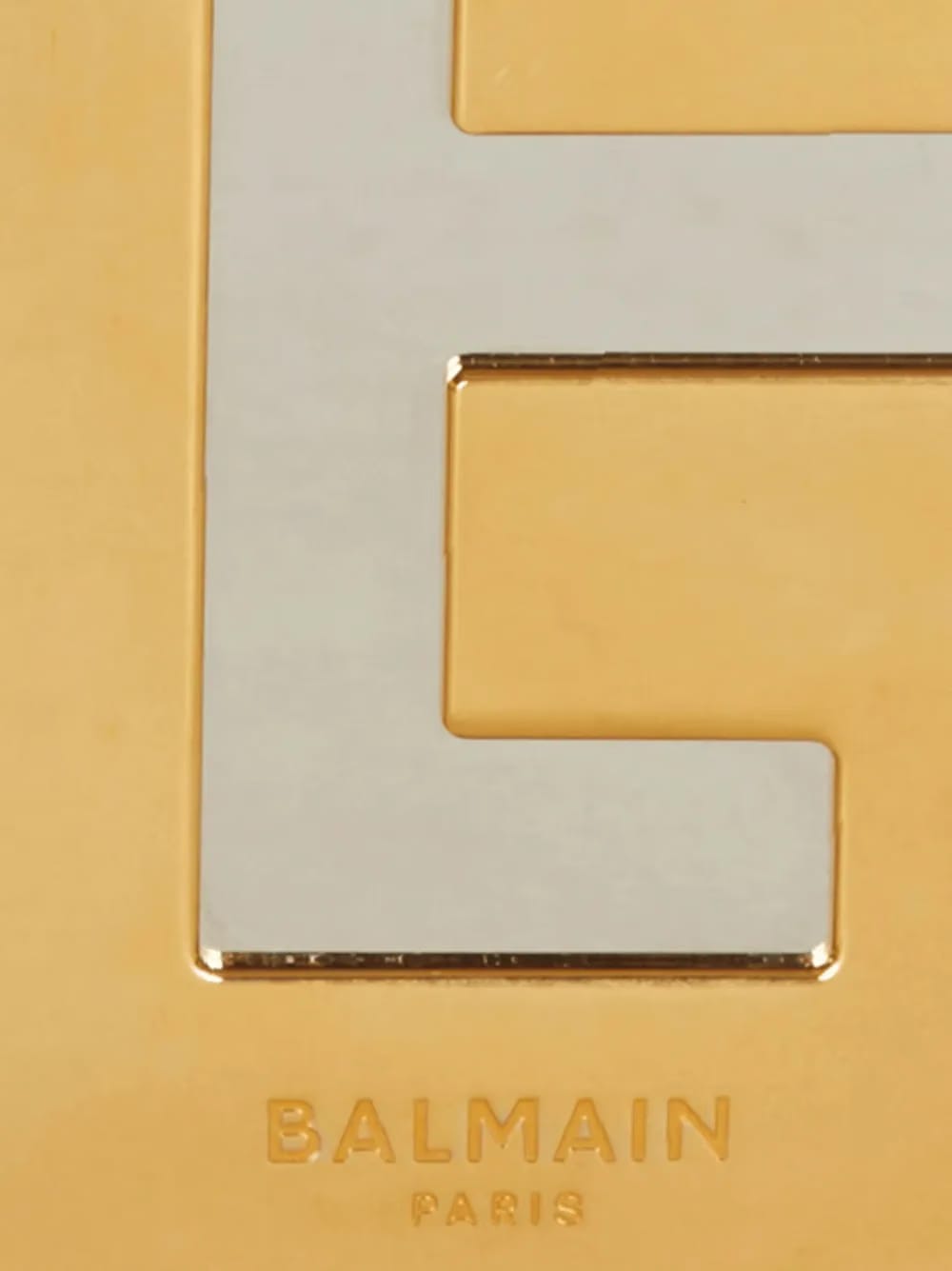 logo-plaque metal clutch bag